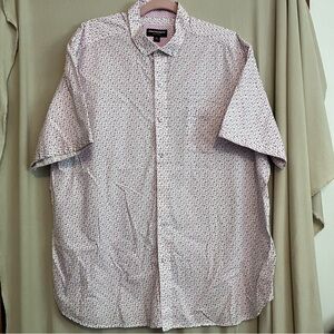 Johnston & Murphy Men’s Short Sleeve Button Down Shirt XXL Big Tall